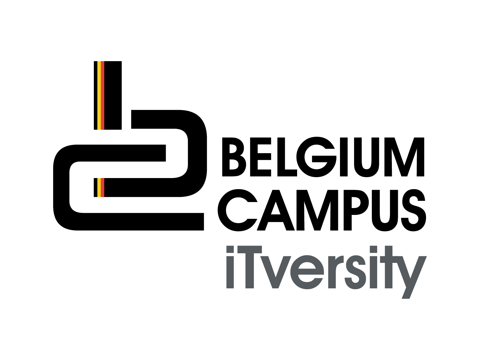 Dark background with two vertical red-yellow bars on the left and the gray 'iTiversity' wordmark in the lower-right.